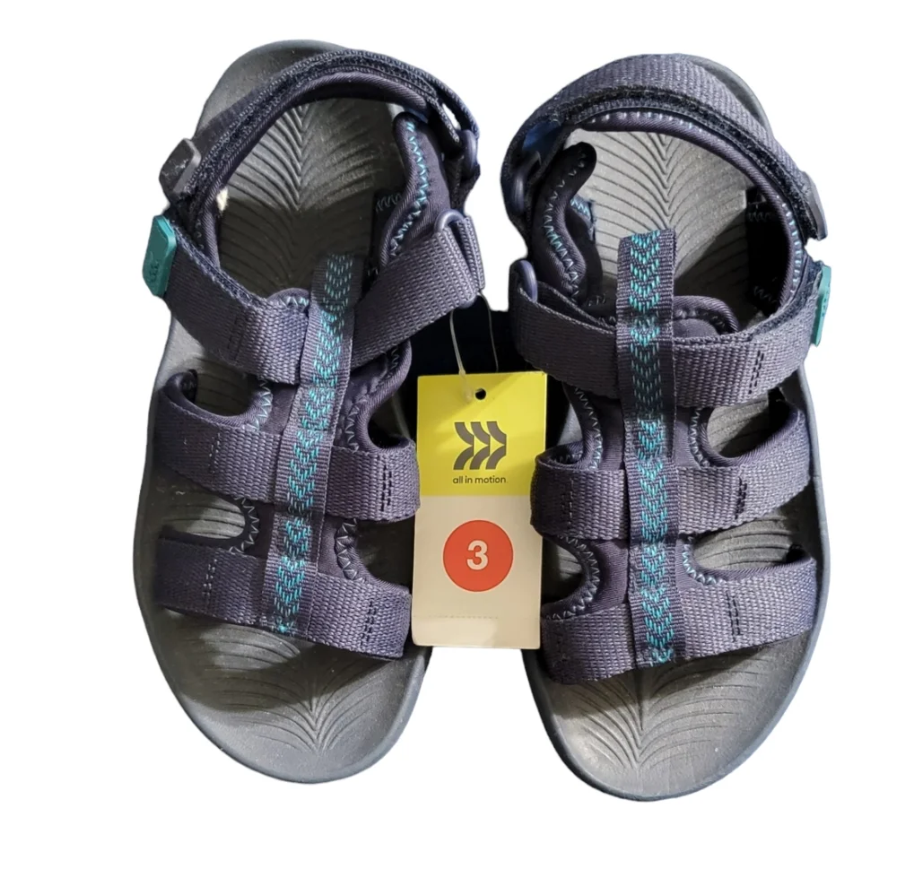 All In Motion Boys' Ankle Strap Lumi Sandals Blue